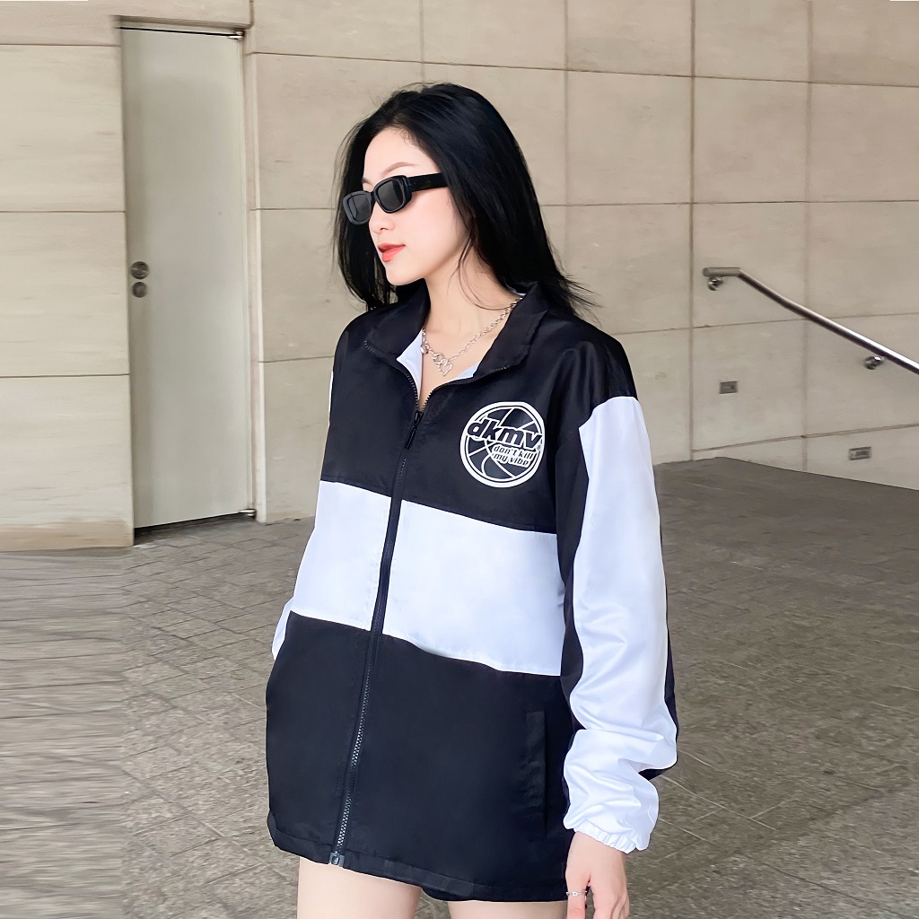 Áo khoác dù 2 lớp nam nữ form rộng Don't Kill My Vibe - Stripe Jacket | K12-AK10