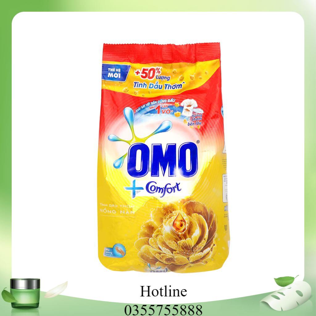 Bột giặt OMO Comfort Tinh Dầu Thơm Nồng Nàn Vàng Giặt Tay 720 g