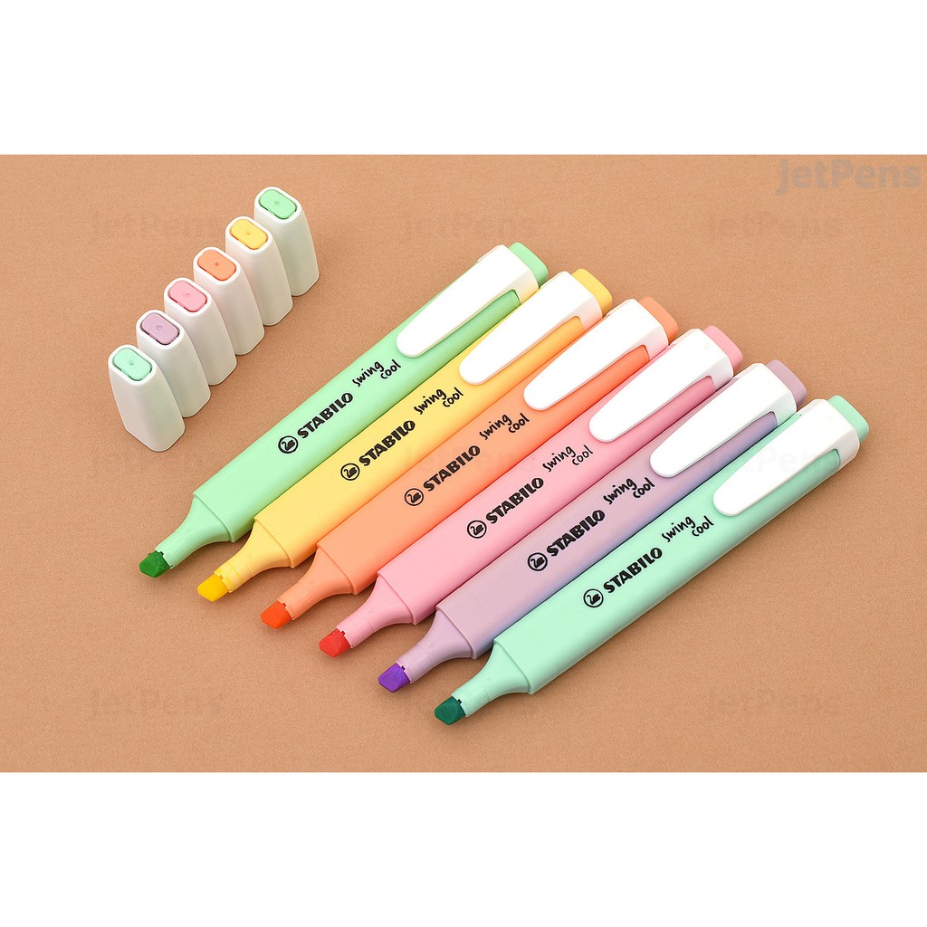 [Mã LIFEBOOK2 giảm 10% đơn 0Đ] Bút dạ quang STABILO swing cool Pastel xanh dương HLP275/113-8