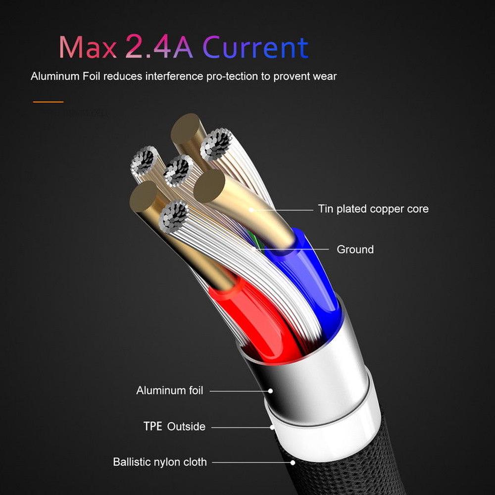 Dây cáp sạc cổng USB cho iPhone X iPhone 8 Plus 7 6