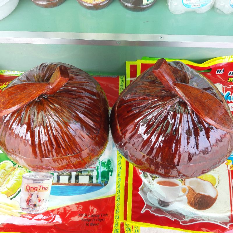 Vỏ trái dừa giữ ấm bình trà