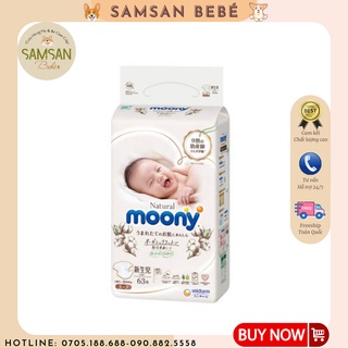 Bỉm moony natural 🔥 mẫu mới 🔥 tã bỉm dán quần cho bé đủ size nb63/s58/m48/l36/xl32