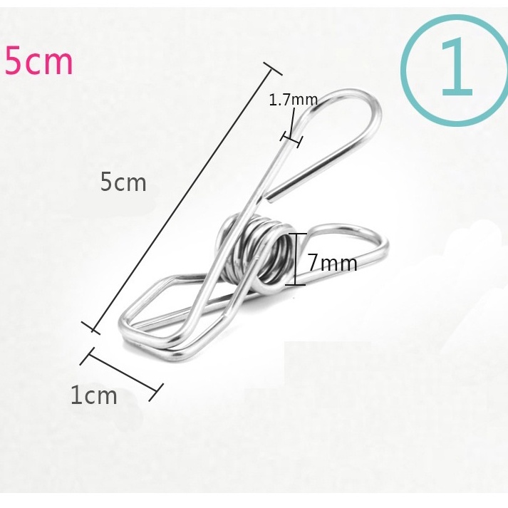 Móc treo tất vớ inox 10 kẹp chống rơi, móc phơi đồ lót sơ sinh đa năng