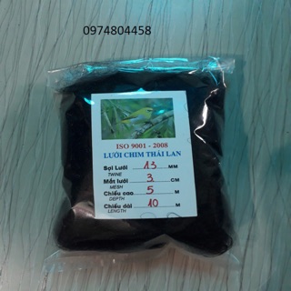 Lưới bẫy chim sẻ, khuyên, chào mào dài 10m cao 5m