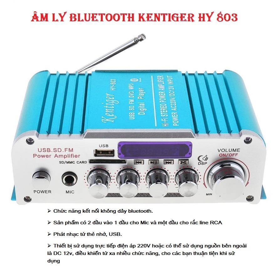 Ampli mini bluetooth 4.0, Amply denon karaoke, Amly mini Karaoke Kentiger HY 803, âm thanh cực đỉnh, hàng nhập khẩu