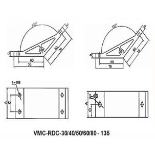 Ke góc chịu lực 135 độ.