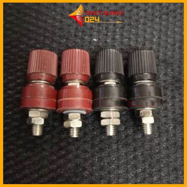Bộ cọc loa 333M66MM (1 bộ đỏ + đen) - chế vỏ pin lithium sắt 32650 DIY