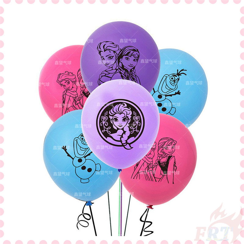 Bong bóng 12inch chủ đề Disney Frozen Anna &amp; Elsa chất liệu Latex