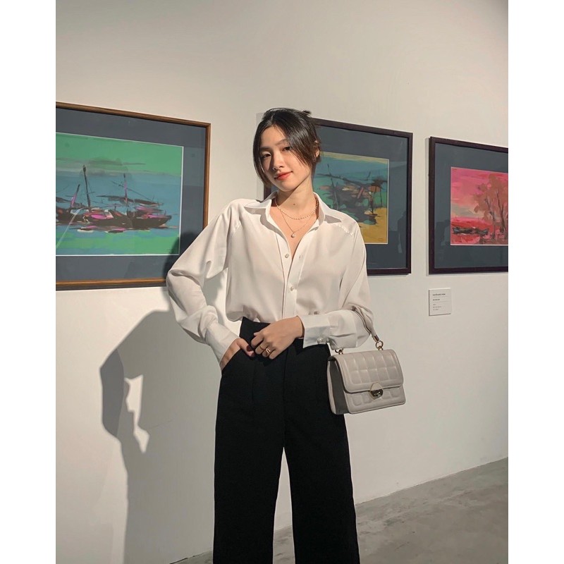 ZIEL Sơ mi lụa tằm cúc ngọc cao cấp | Clara Shirt [SHIP HOẢ TỐC]