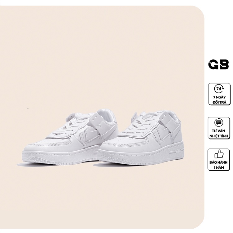 Giày bata nữ giayBOM Classics màu Trắng đế cao 3 cm B1330