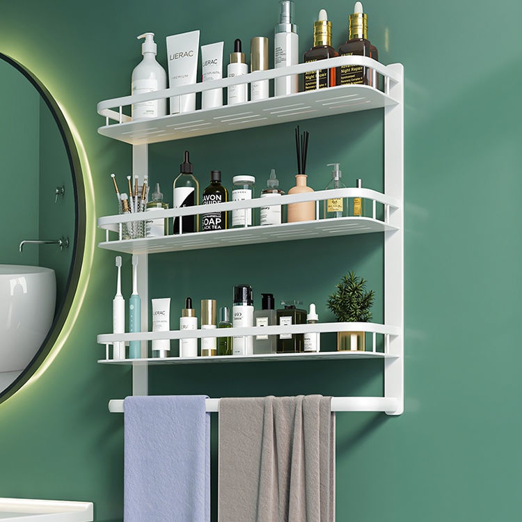 Kệ Đựng Đồ Dùng Gắn Tường Không Cần Khoan Tiện Dụng Cho Nhà Tắm / Nhà Vệ Sinh