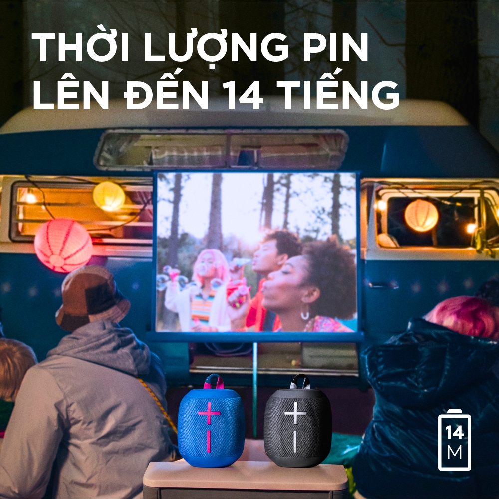 Loa di động Bluetooth Logitech UE Wonderboom 3 - Nhỏ gọn, Bass lớn 360o, kháng nước - Hàng Chính Hãng