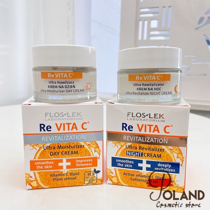 Kem dưỡng trắng da mặt Re Vita C  giúp dưỡng da trắng sáng, mờ thâm nám, chống lão hoá với Retinol và Vitamin C 50ml