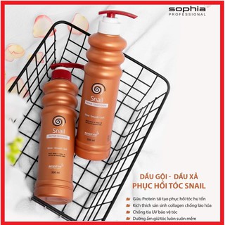 Dầu gội - xả Snail Sophia Platium siêu phục hồi chăm sóc tóc chuẩn đẹp từ chuyên gia