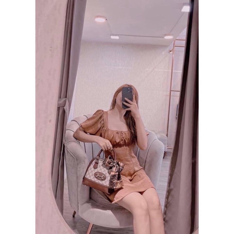 Túi xách nữ đeo chéo cầm tay kèm khăn và doreamon hàng Quảng Châu cao cấp Hot Trend 2021