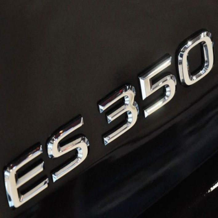 Sản Phẩm Decal tem chữ ES350 inox dán đuôi xe ô tô Lexus G100405 Kích thước 15×1.9cm