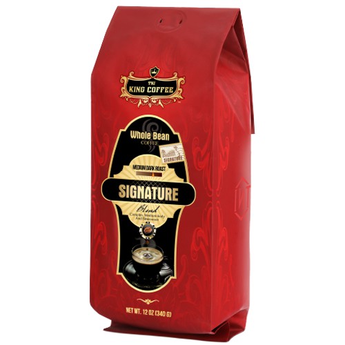 Cà Phê Hạt Rang Nguyên Chất 100% Signature Blend KING COFFEE - Túi 340g