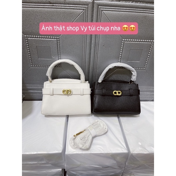 Túi cê ka da sần size 19 có quai cầm và dây đeo chéo chuẩn xxuất sịn 0880#