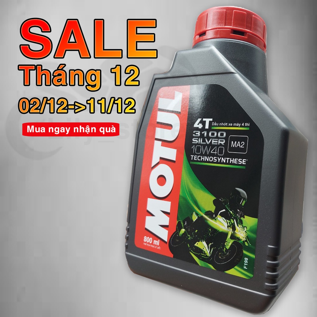 Dầu nhớt xe số Motul 3100 Silver nhớt xe số cao cấp 800ml