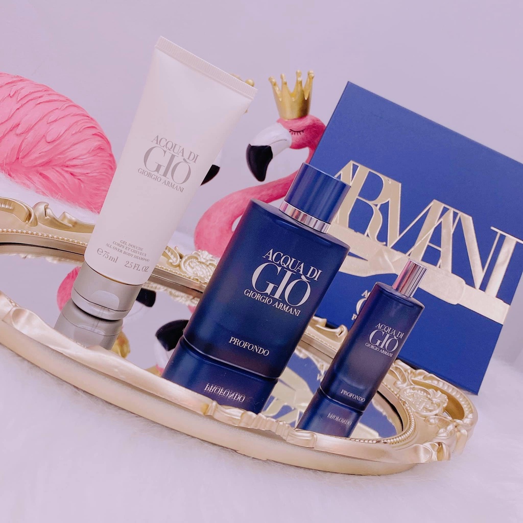 Set 3 món Giiorgio Armani Acqua di Gio Profondo (75ML - 75ML -15ML)