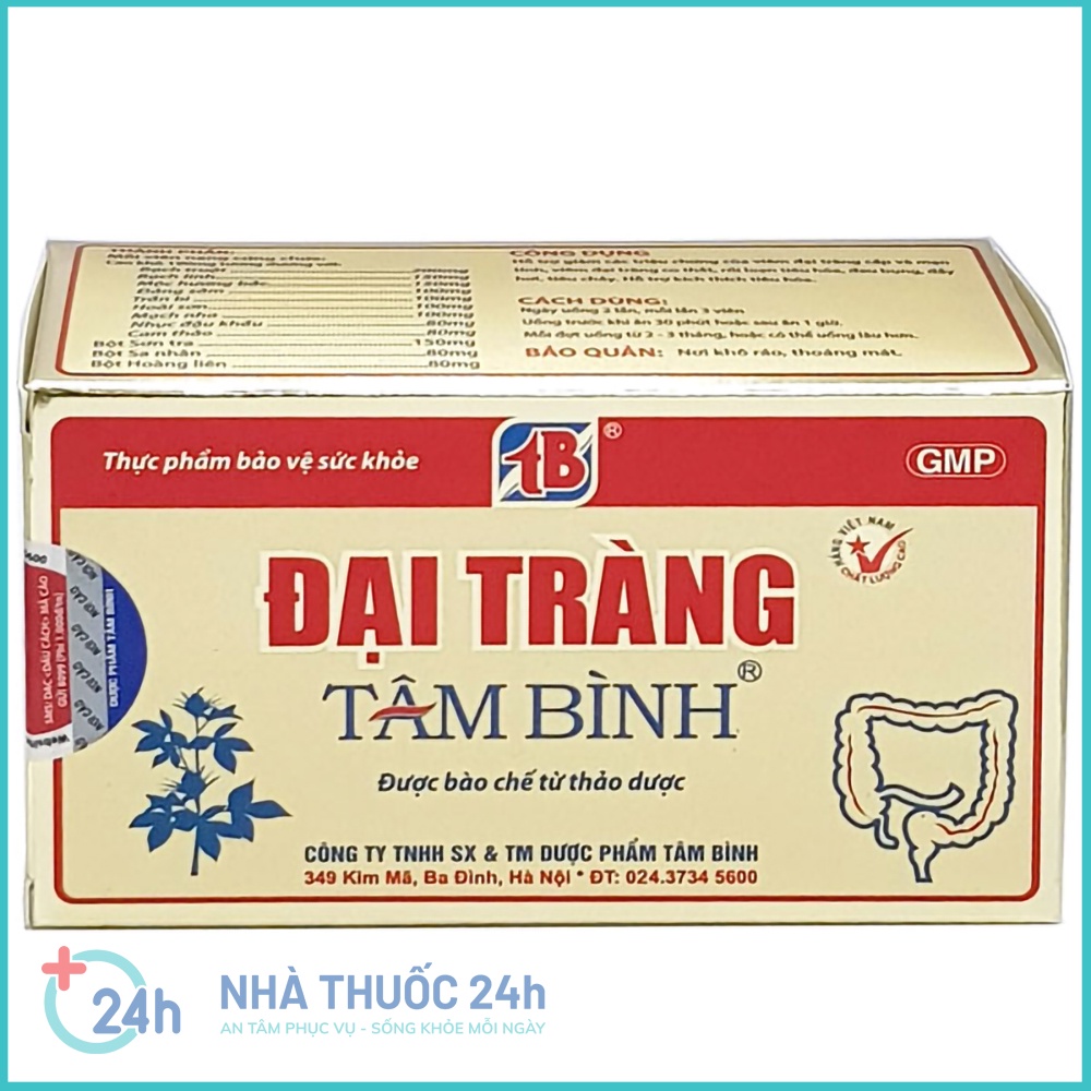 Viên uống Đại Tràng Tâm Bình, hỗ trợ giảm các triệu chứng đại tràng co thắt, rối loạn tiêu hóa - Hộp 60 Viên