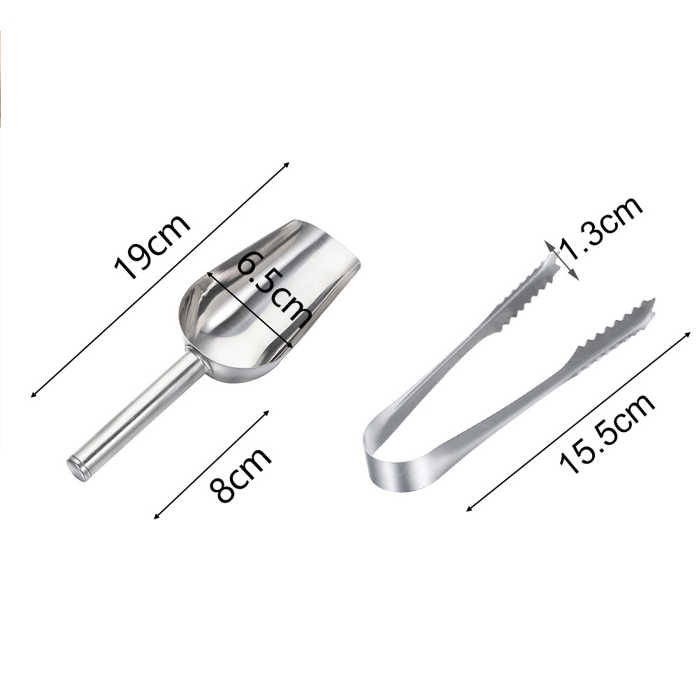 KRNY Stainless Steel Ice Shovel Multi-function Flour Scoop Kitchen Tools