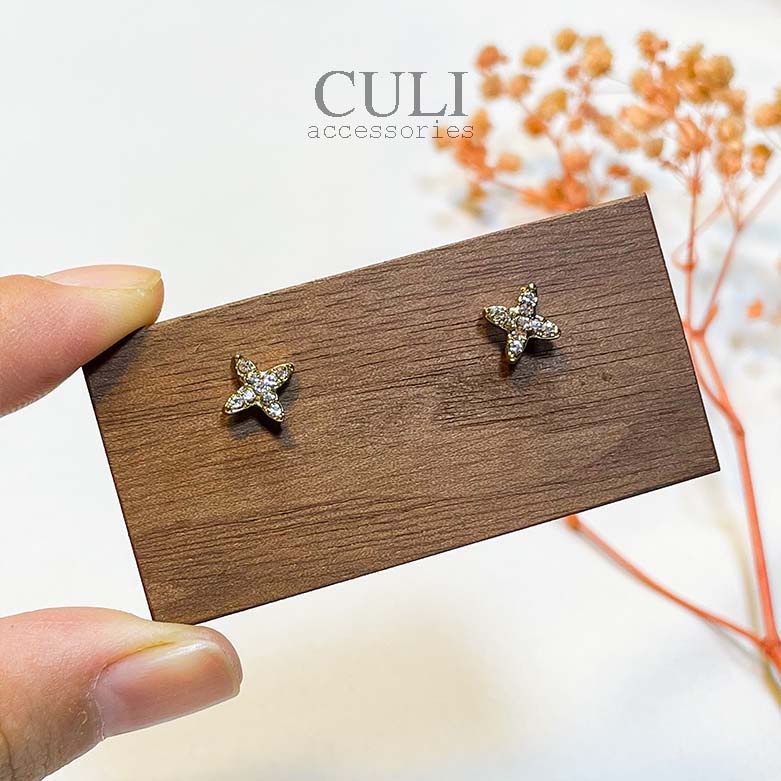 Khuyên tai, Bông tai hình vũ trụ đính đá, thiết kế bất đối xứng độc đáo HT626 - Culi accessories