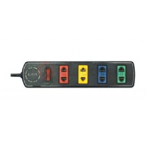 Ổ cắm LIOA 4 ổ + 1 công tắc 4TS3-2 / 4TSN3.2.5 & 4TS5-2