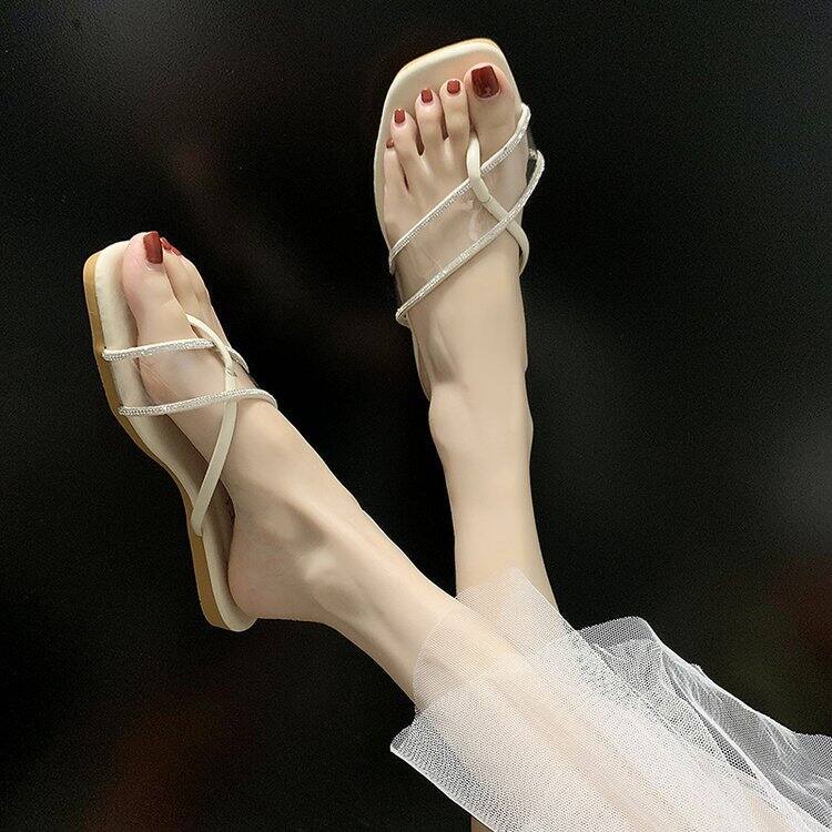 Giày Sandal Đi Biển Đế Bằng Phong Cách La Mã Thời Trang Mùa Hè Cho Nữ ISS962