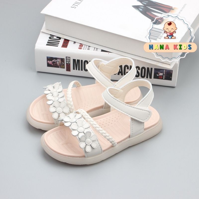 Giày Sandal Bé Gái ♥ FREESHIP ♥ Dép Quai Hậu Cho Bé Đế Mềm Chống Trơn Họa Tiết Hoa Đan Dây Chéo Siêu Xinh Size 21 - 30