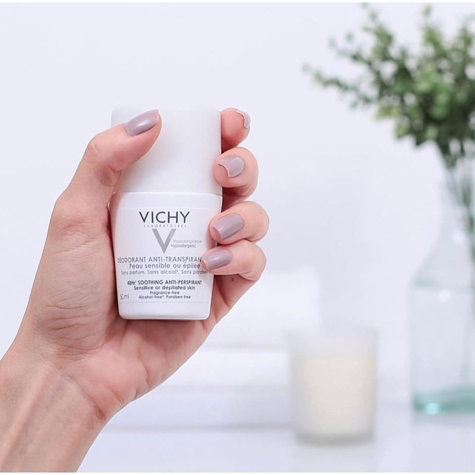 Lăn Khử Mùi Vichy Deodorant Anti-transpirant 48h ( Màu Trắng)