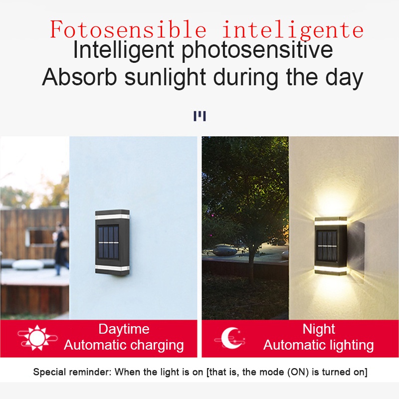 Đèn LED Gắn Tường Chống Nước IP65 Chạy Bằng Năng Lượng Mặt Trời Tiện Dụng