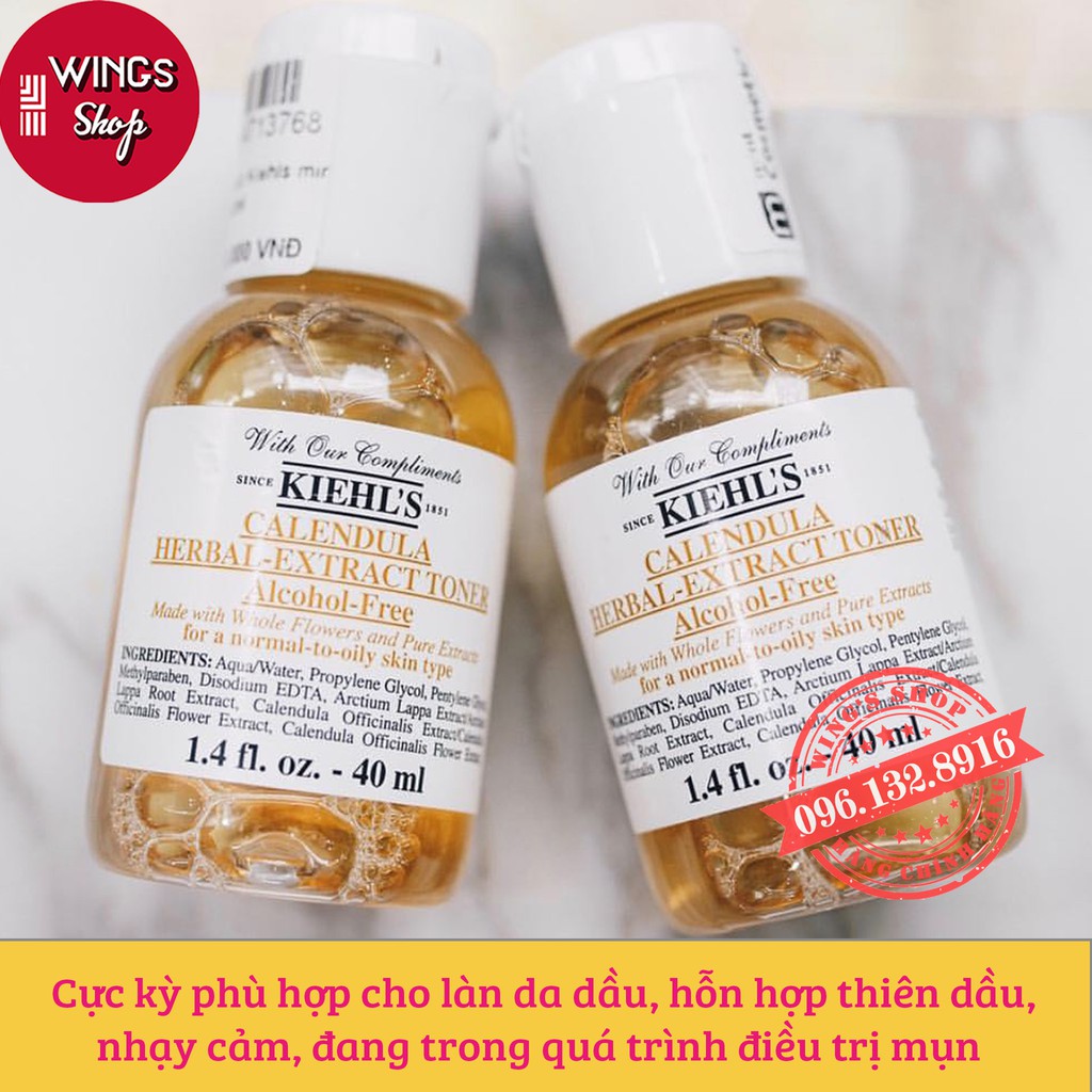 Toner Hoa Cúc Kiehl’s Làm Dịu Da, Không Cồn Mini Size 40ml