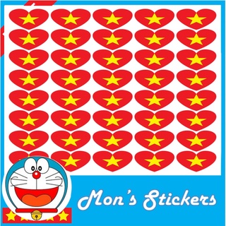 🍃Decal dán cờ VIỆT NAM hình 💖