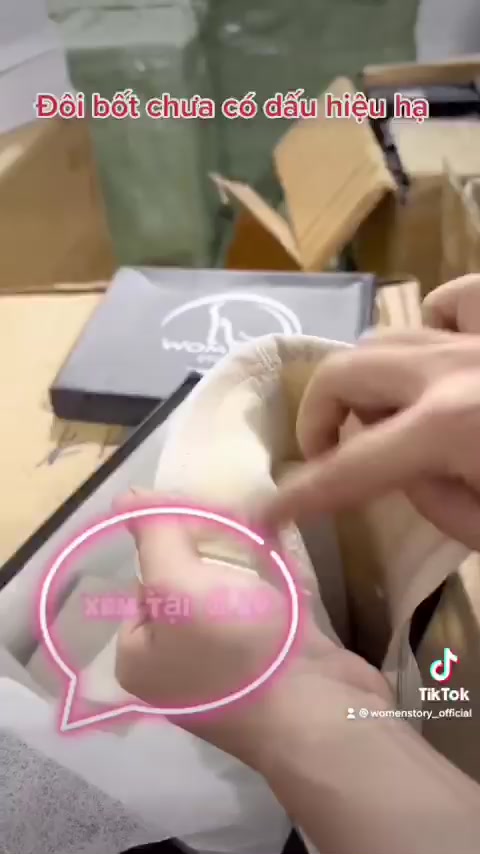 Bốt nữ cao cổ WOMEN STORY giày Boots da mềm lót nỉ khóa sau cao cấp boot mũi vuông thời trang đế 6cm | BigBuy360 - bigbuy360.vn