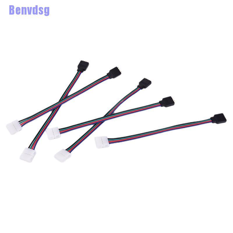 Set 10 Dây Cáp Nối 10Mm 4 Female Cho Dây Đèn LED Rgb 5050 3528