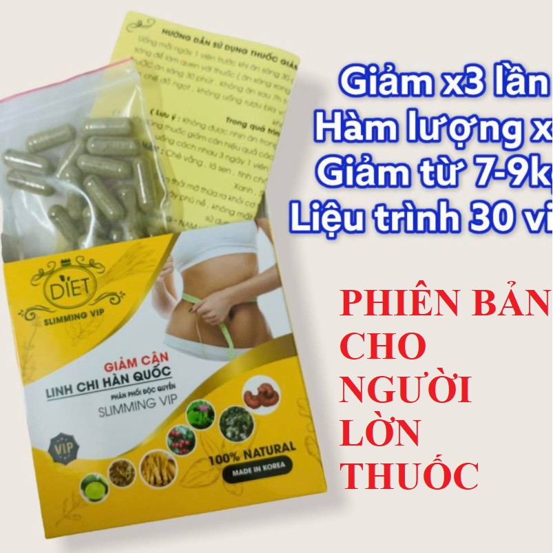 [VIP] Giảm cân linh chi hàn quốc ( giảm 5-8kg) [GIẢM X2 DIET - MẪU MỚI]