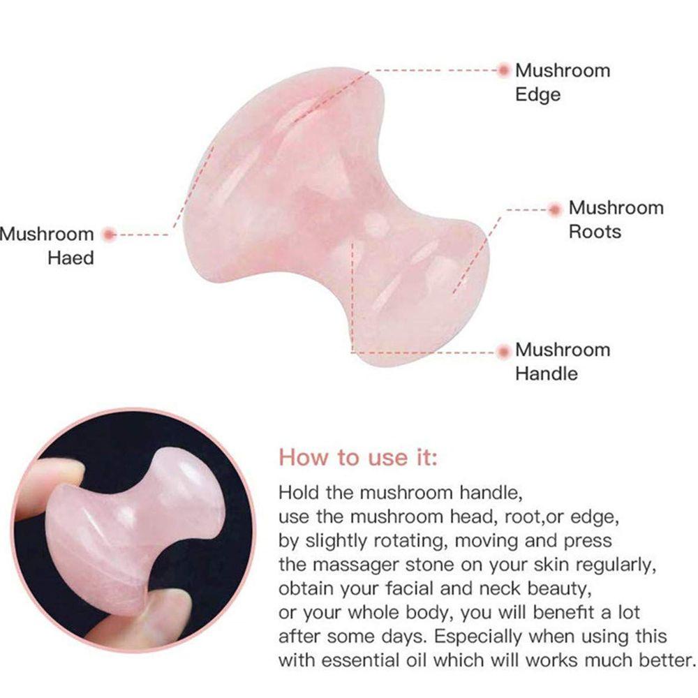 OCEANMAP Cây Lăn Mát Xa Mặt Và Cơ Thể Bằng Ngọc Bích Hình Nấm Tiện Dụng