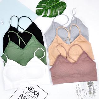 Áo Ngực Thể Thao Cổ Chữ V Không Gọng Thép Hở Lưng Quyến Rũ Thời Trang Xuân Hè Dành Cho Nữ
