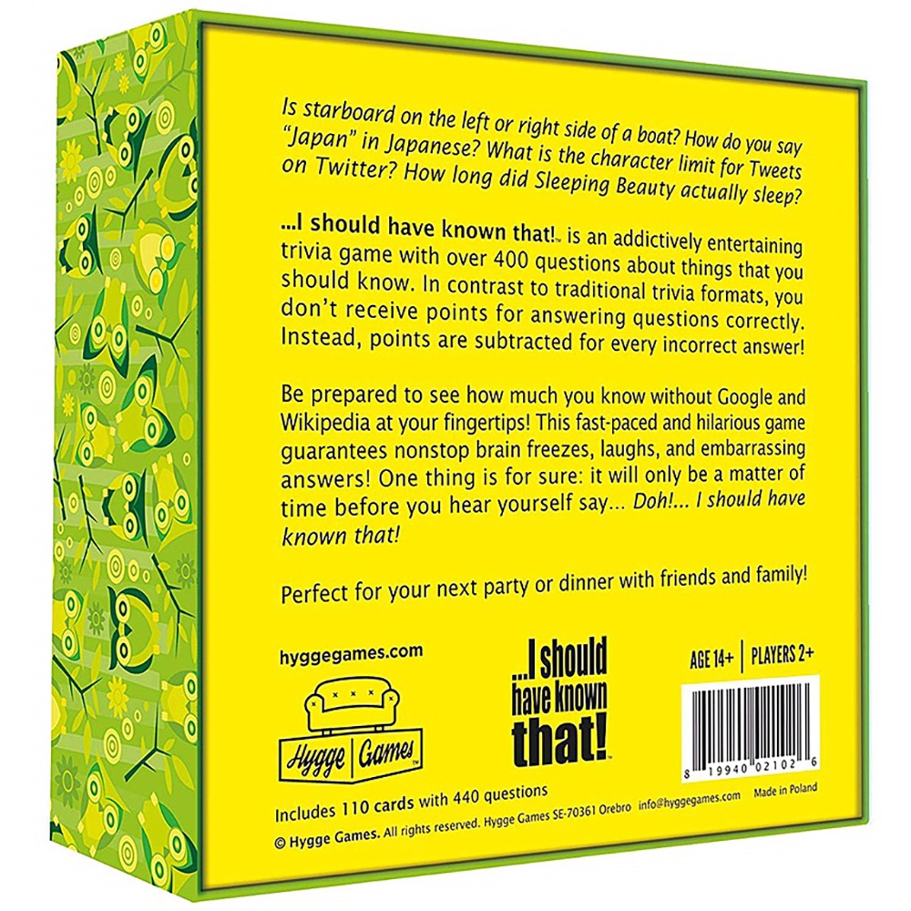 Bộ Thẻ Bài Trò Chơi Board Game I Should Have Known That Vui Nhộn Sáng Tạo BG16