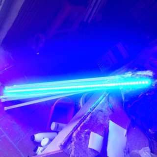 4  bóng Đèn led 12v Xanh Dương Led Thanh 12v, tuýp led 12v 18w (1m1) có máng, hộp.