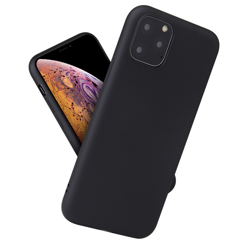 Ốp Lưng Silicone Mềm Màu Đen Nhám Cho Apple Iphone 12 Pro Max 12 Mini 11 Pro Max Xs Max Xr X 7 8 Plus 6 6s Plus 5 5s Se