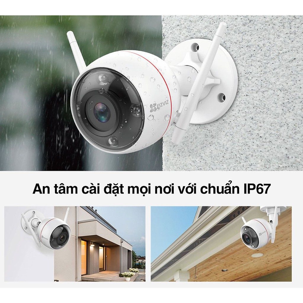 Camera IP Wifi EZVIZ ngoài trời C3WN/C3TN/C8C/C8W - Siêu nét 4MP/2MP Mắt kép wifi ngoài trời xoay 360 độ