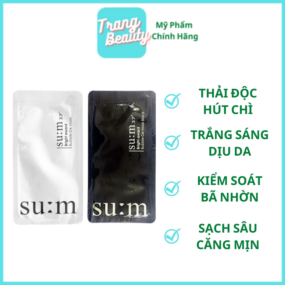 Sữa Rửa Mặt SUM, Mặt Nạ Thải Độc Sum Hàn Quốc – Mask sủi bọt hút chì