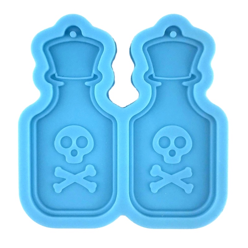 Khuôn Làm Mặt Dây Chuyền Hình Đầu Lâu Bằng Nhựa Resin Cho Dịp Halloween