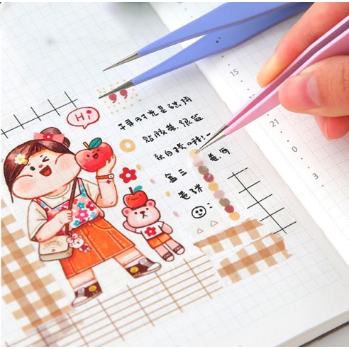 Nhíp gắp sticker màu macaron, nhíp gắp hình dán hỗ trợ trang trí sổ tay bullet journal - MyNa Mart