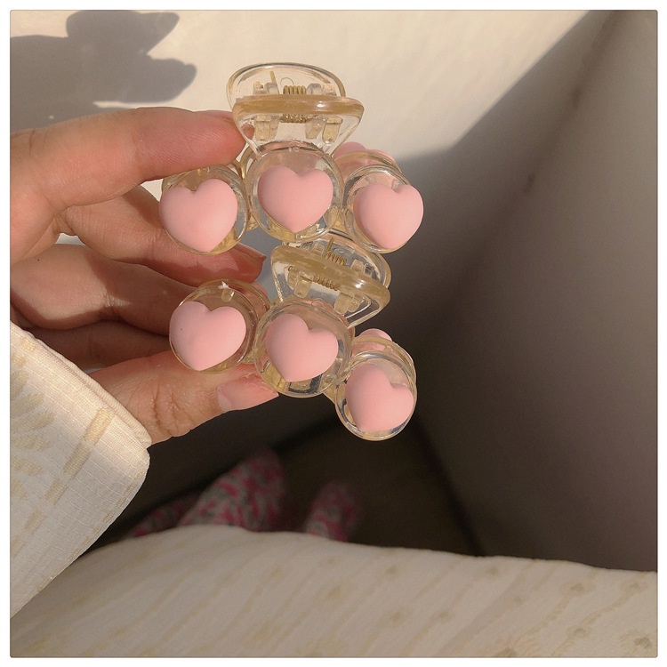 Kẹp Tóc Nhỏ Hình Trái Tim Màu Hồng Dễ Thương Cho Bé Gái