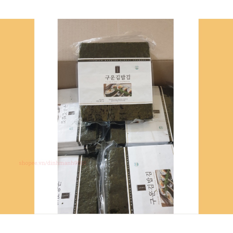 Rong Biển Cuộn Cơm Hàn Quốc K-WOOK 100 Lá 240g – Lá Rong Biển Cuốn Làm Kimbap, Sushi Nhập Khẩu Chính Hãng