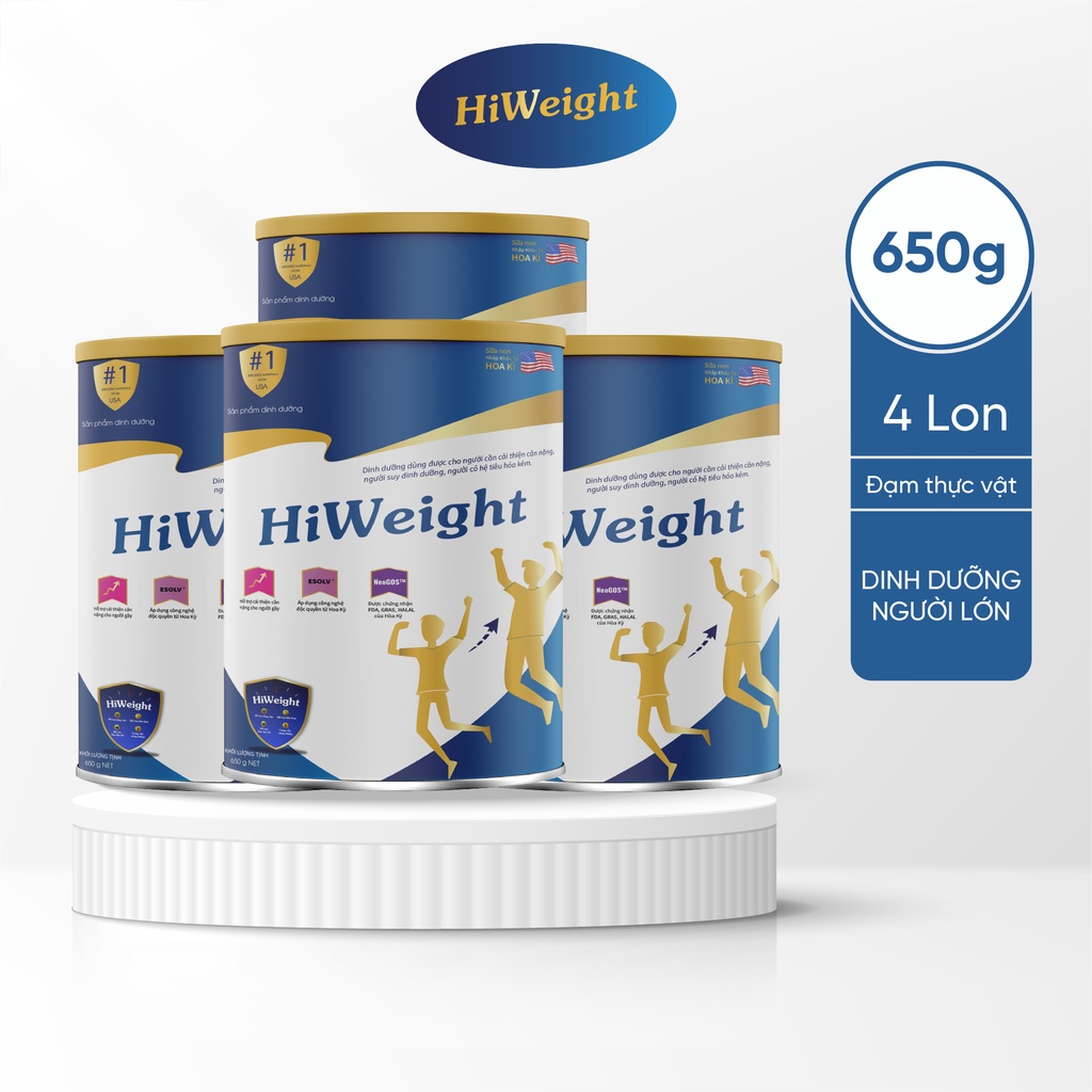 Sữa non tăng cân hoa kỳ Hiweight - Combo 4 hộp