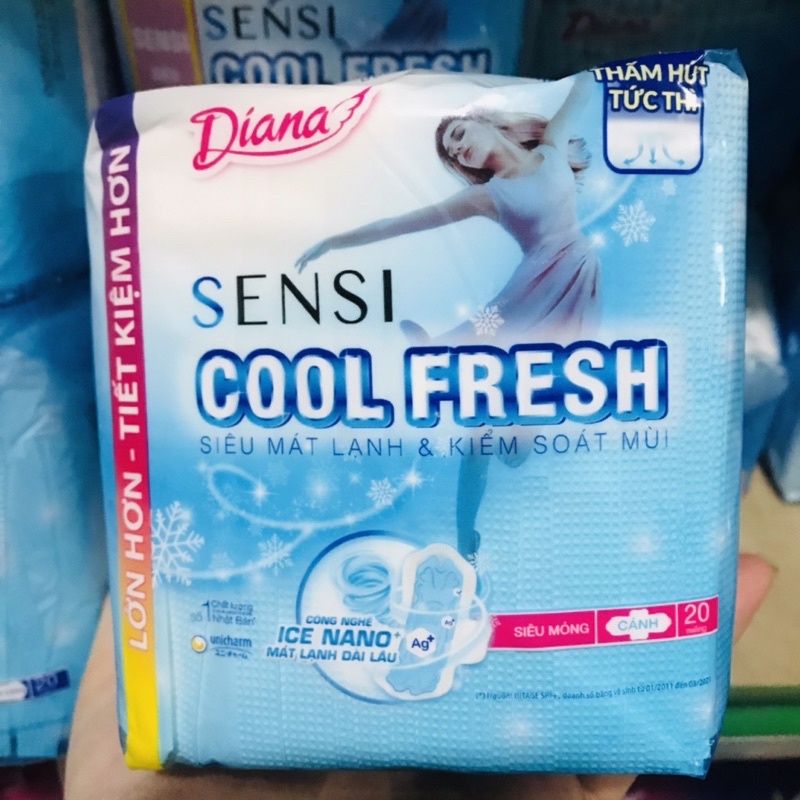 (Tặng 2 miếng) Băng vệ sinh Siêu Mỏng 20 Miếng DIANA Sensi Cool Fresh